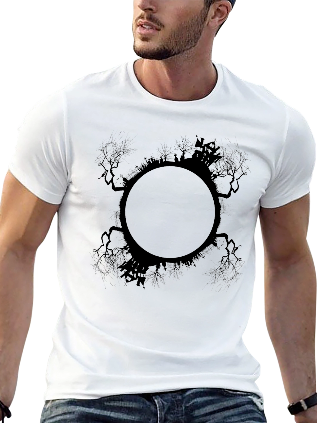 Spooky Halloween T-Shirt - Black Graphic Tee