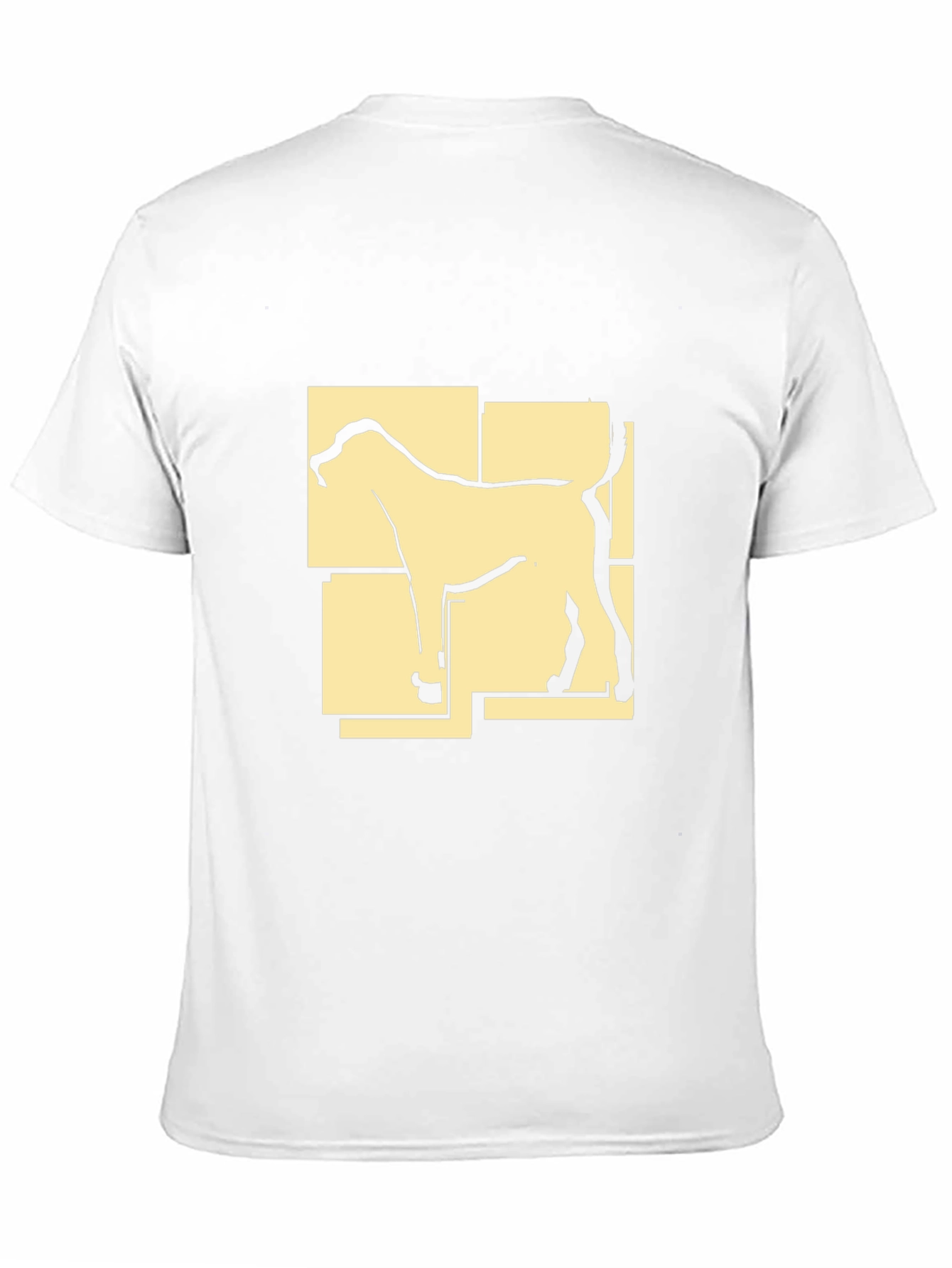 Abstract Dog Graphic Print Black T-Shirt
