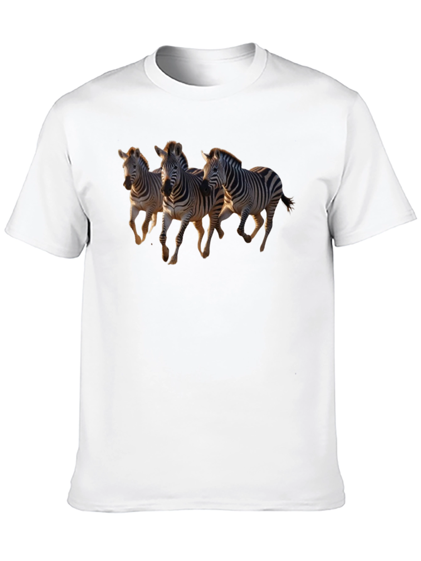 Zebra Graphic Tee - Black Crew Neck