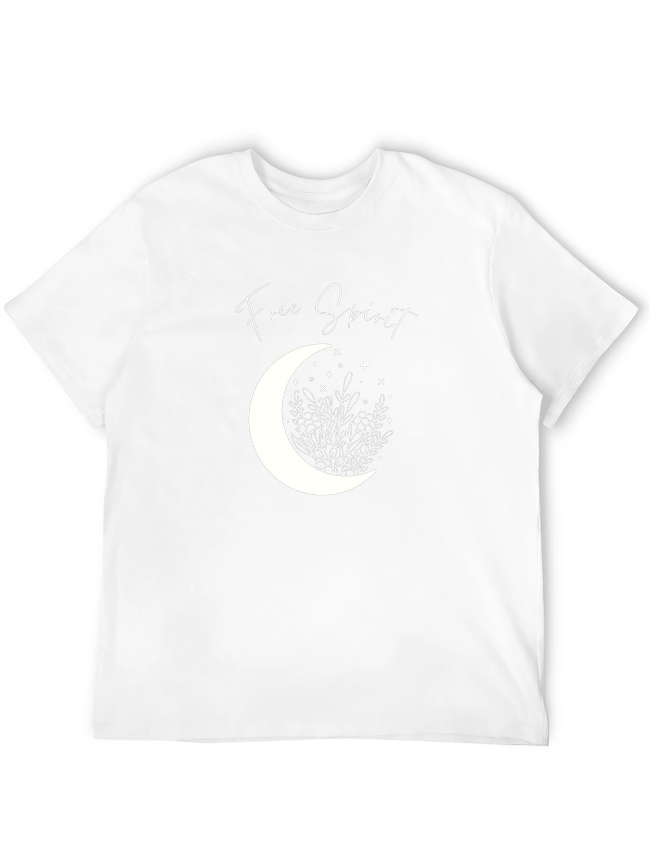 Free Spirit Moon Graphic Tee - Unisex Black T-Shirt