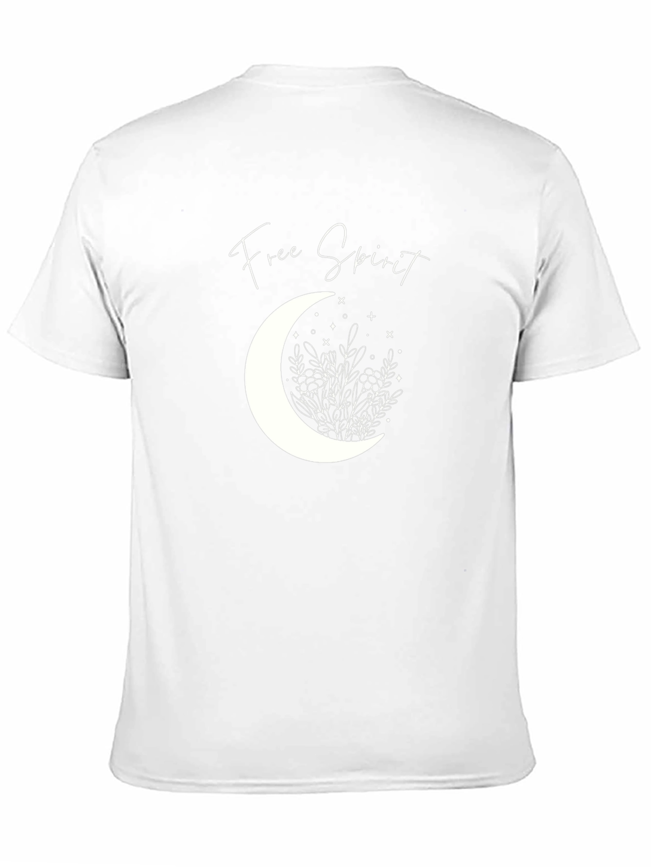 Free Spirit Moon Graphic Tee - Unisex Black T-Shirt