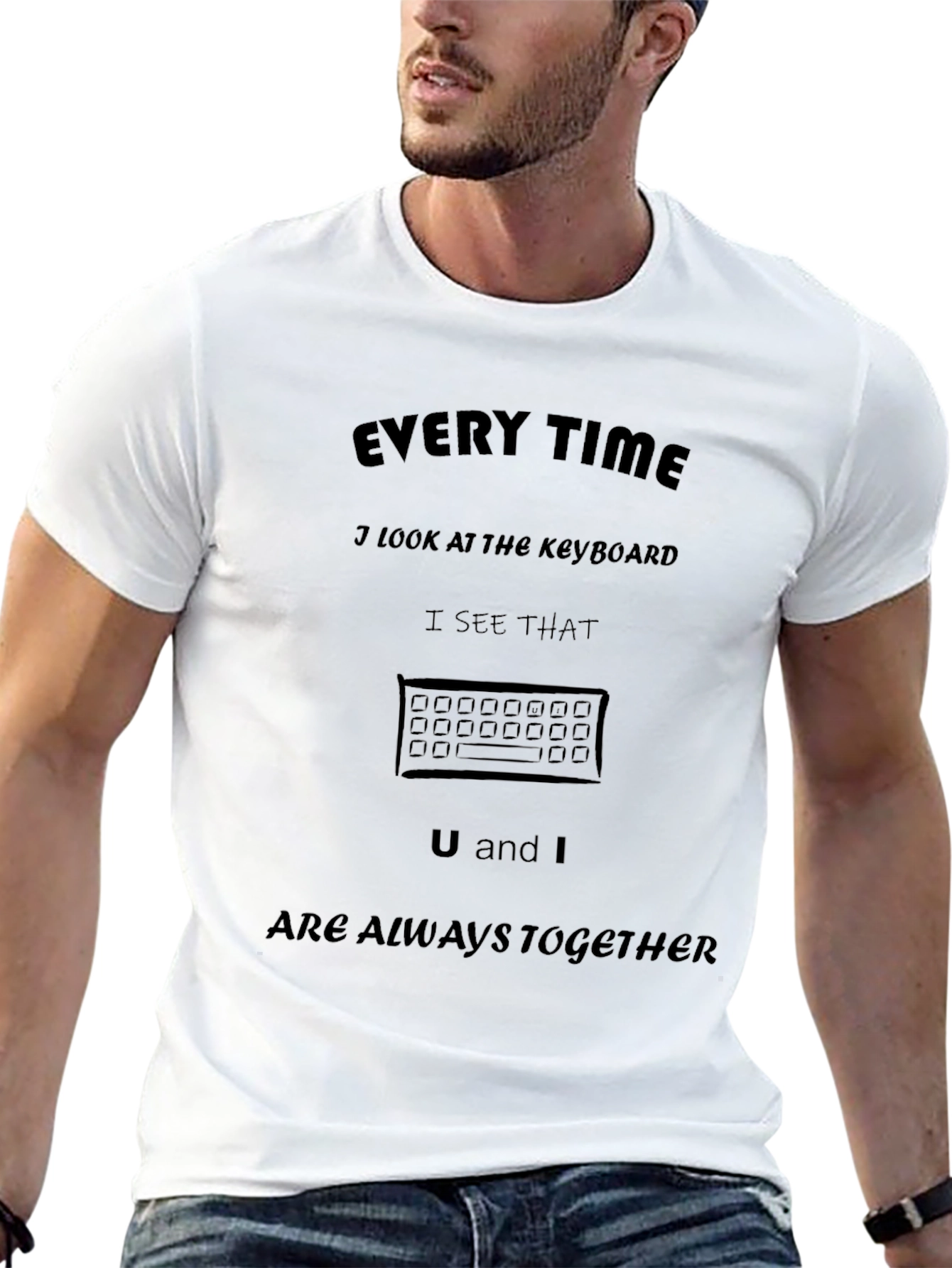 U and I Keyboard T-Shirt - Always Together!