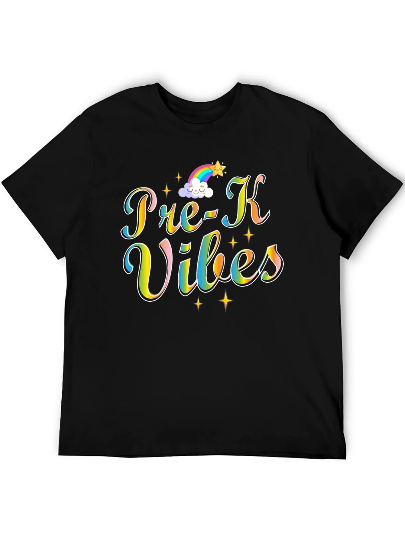 Pre-K Vibes Rainbow Graphic T-Shirt