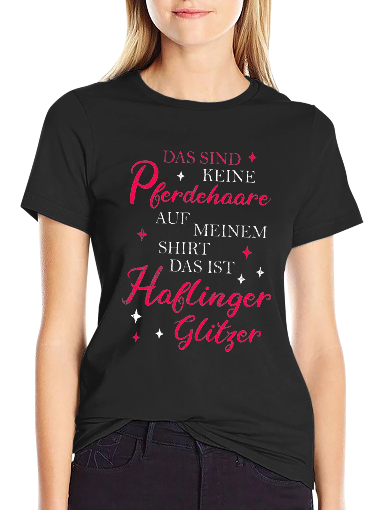Horse Lover T-Shirt: Haflinger Glitter Tee