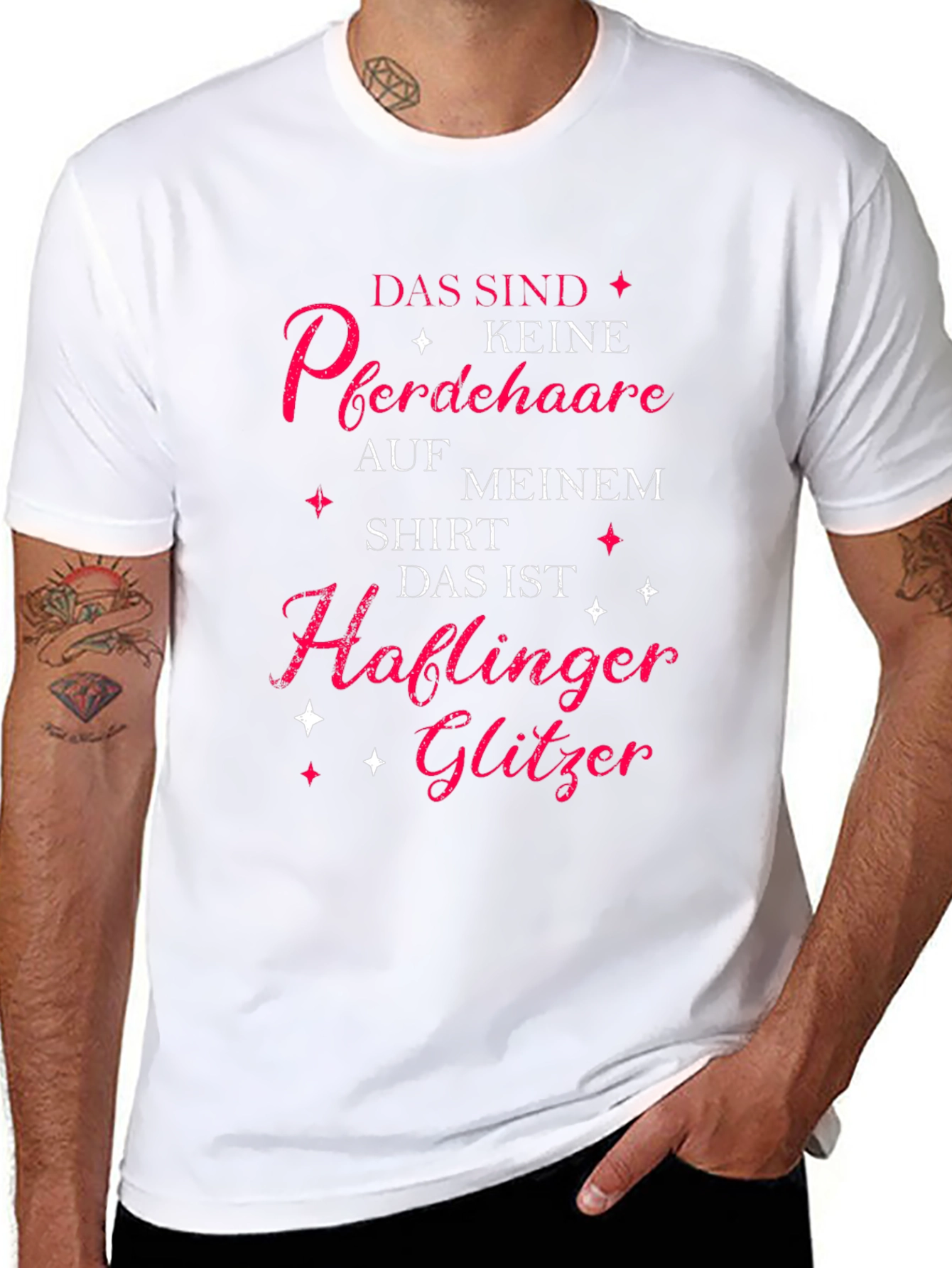 Horse Lover T-Shirt: Haflinger Glitter Tee