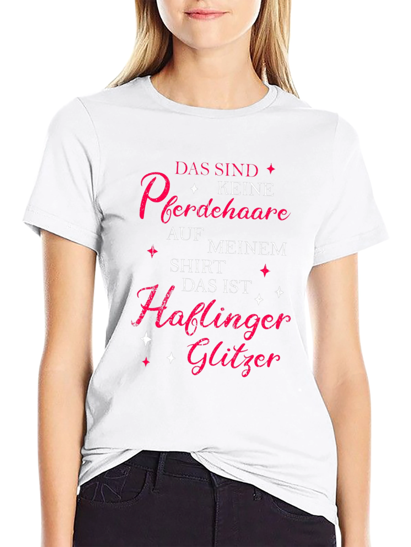 Horse Lover T-Shirt: Haflinger Glitter Tee