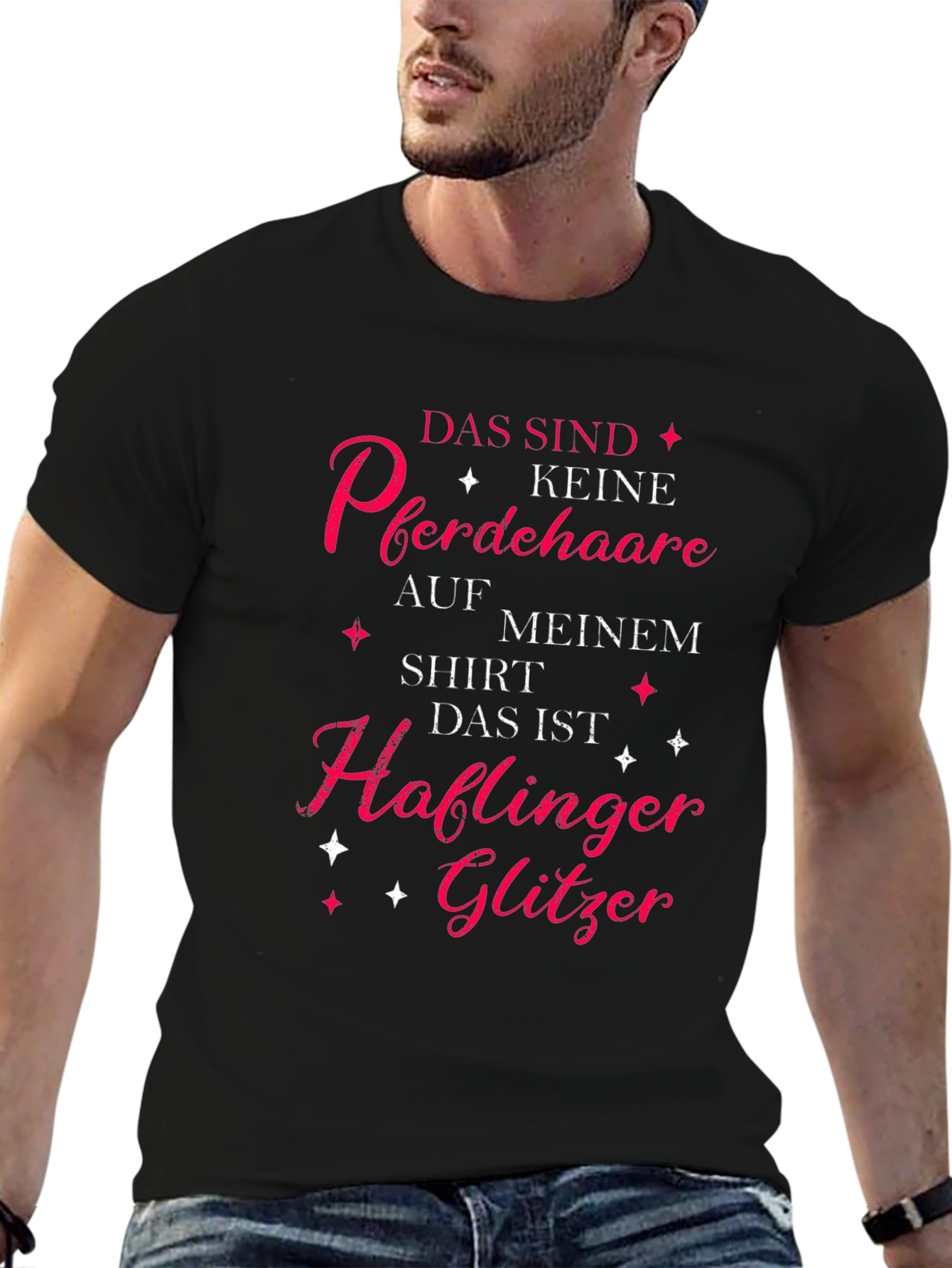 Horse Lover T-Shirt: Haflinger Glitter Tee