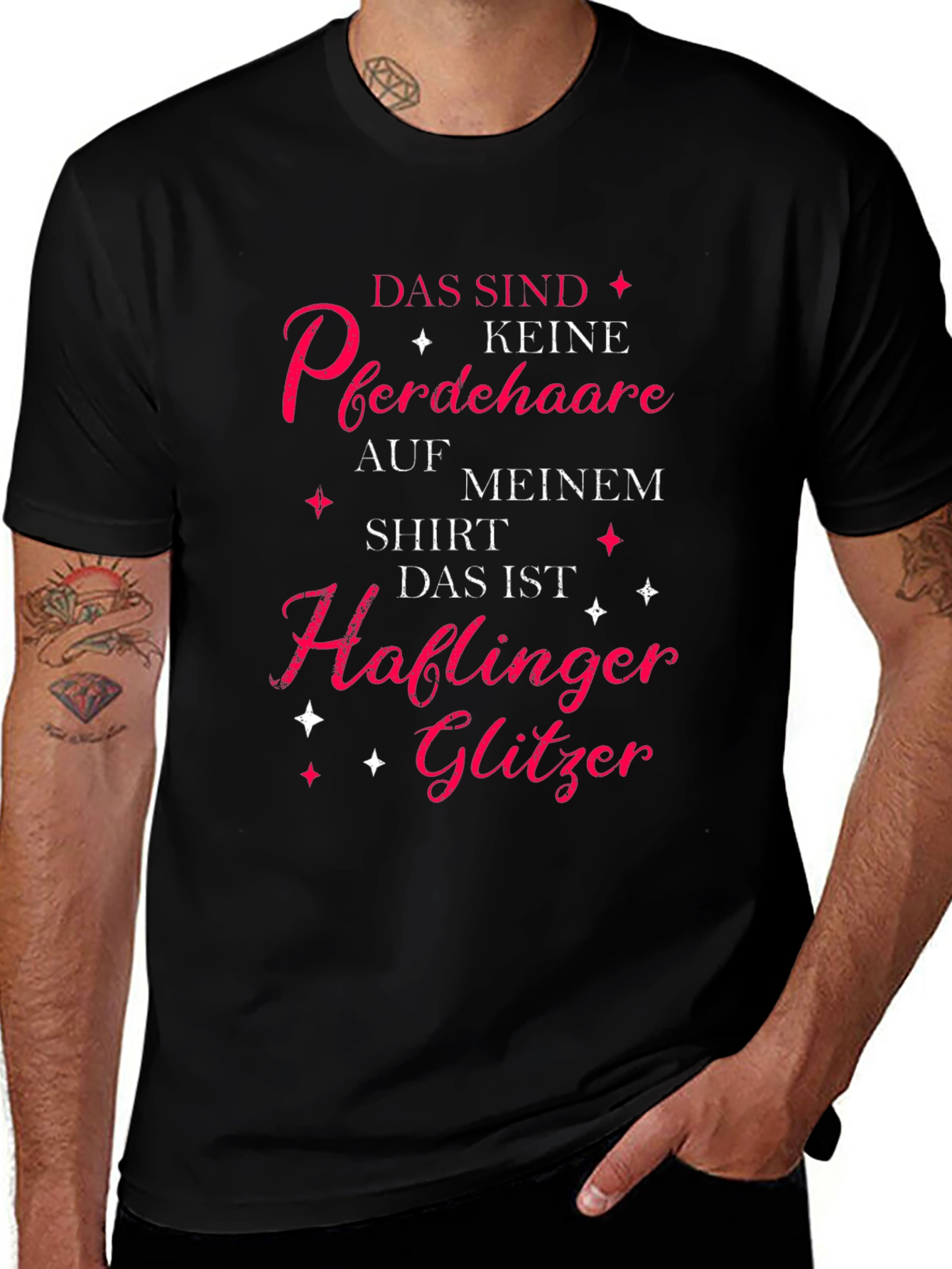 Horse Lover T-Shirt: Haflinger Glitter Tee
