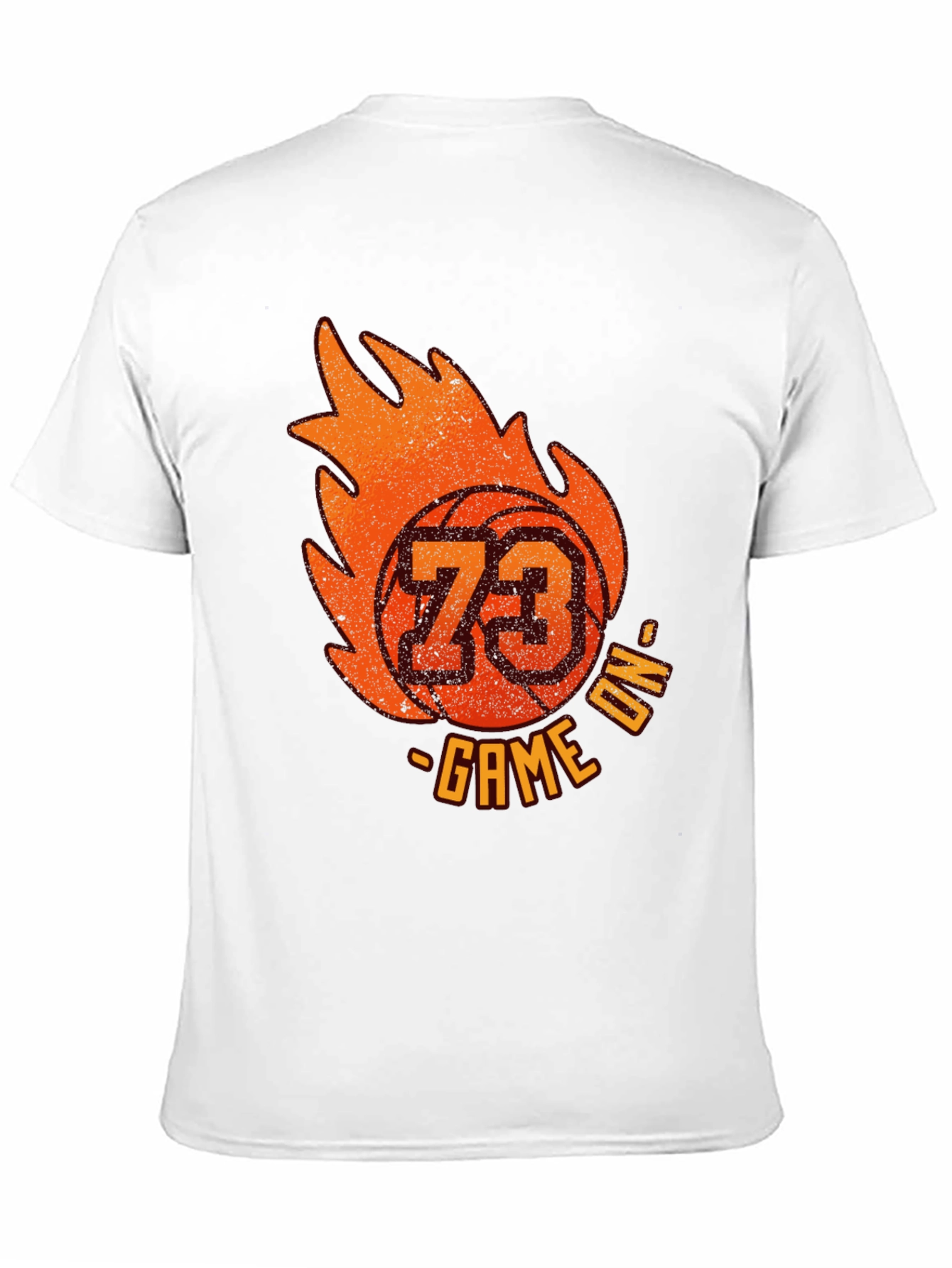 Fiery Basketball T-Shirt - Game On!
