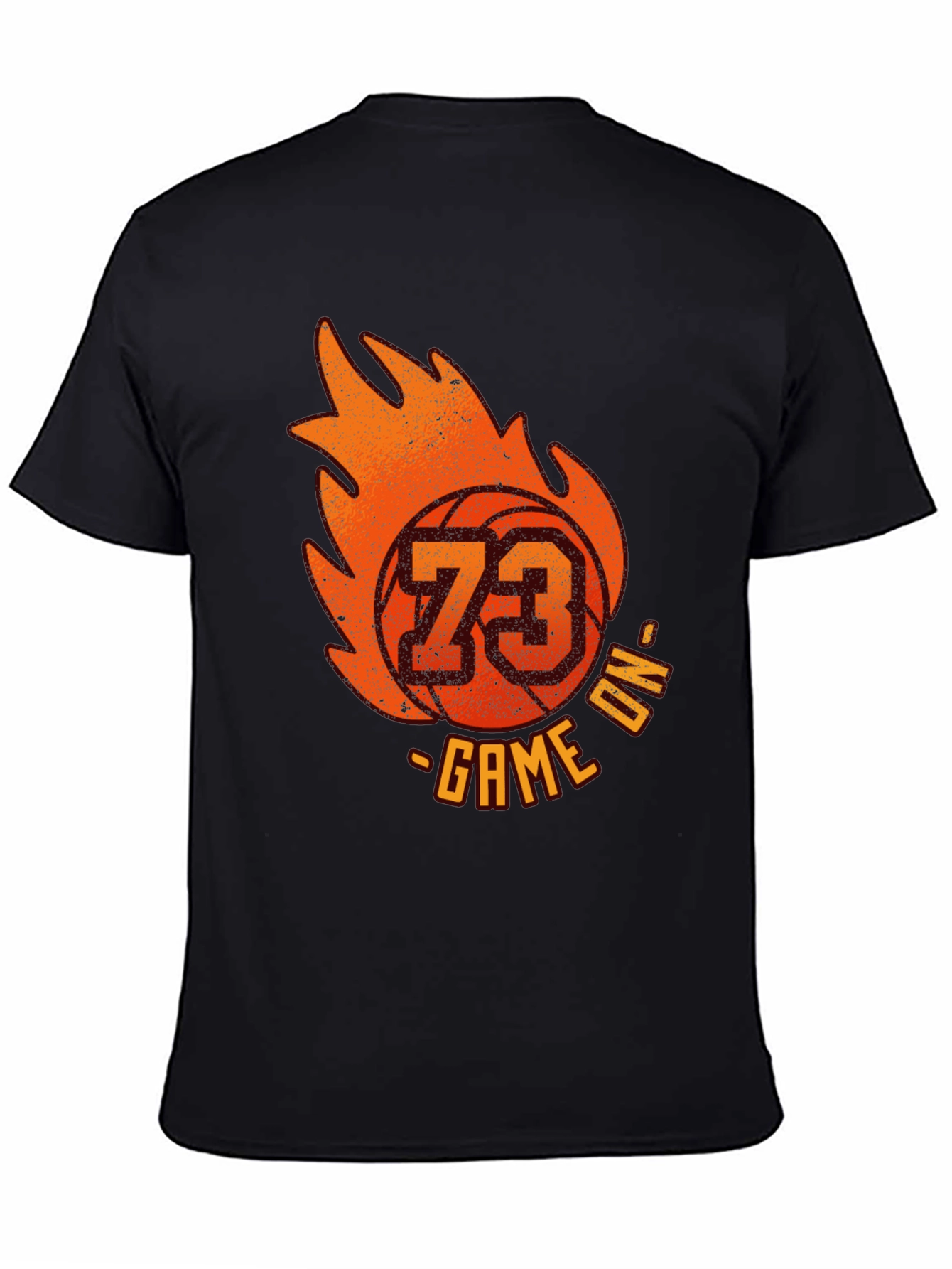 Fiery Basketball T-Shirt - Game On!