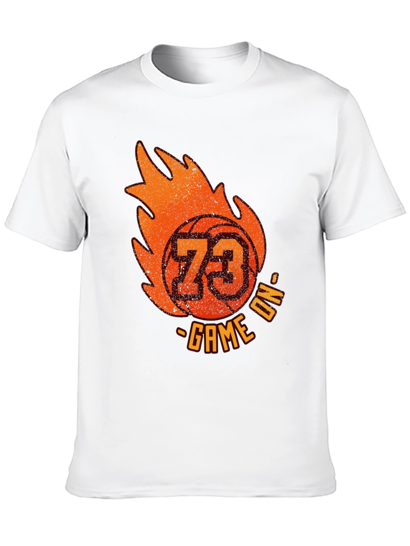 Fiery Basketball T-Shirt - Game On!