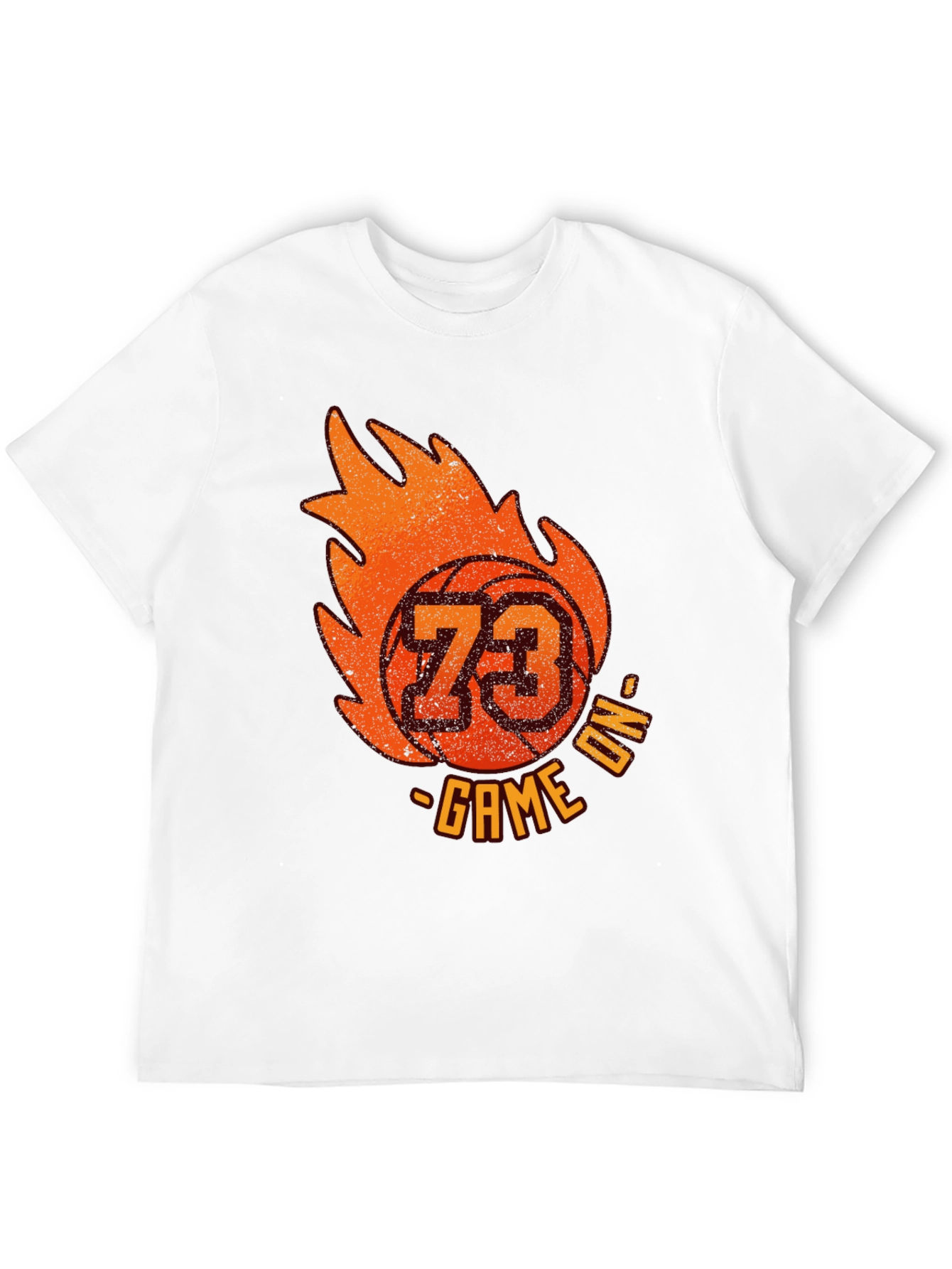 Fiery Basketball T-Shirt - Game On!