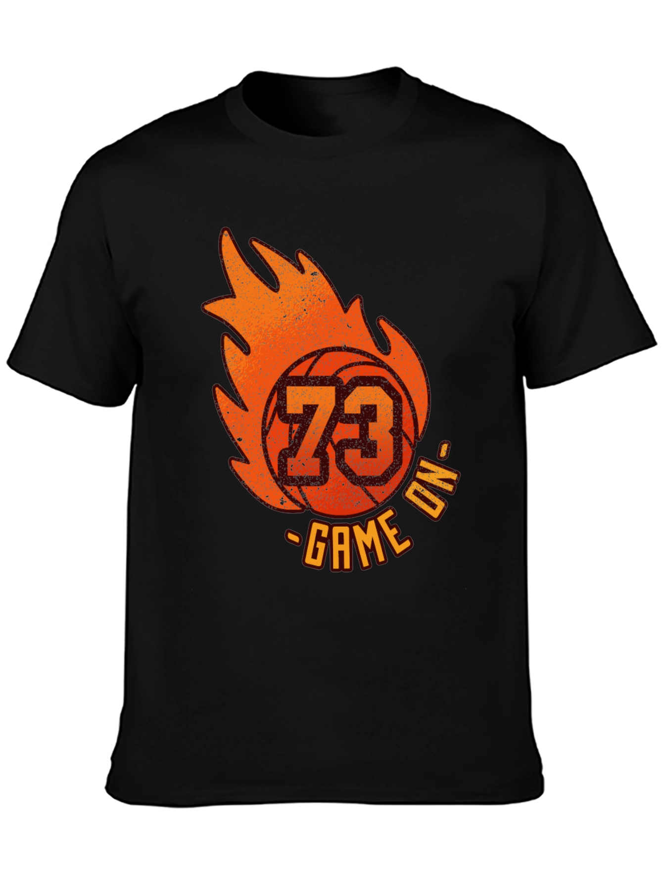Fiery Basketball T-Shirt - Game On!