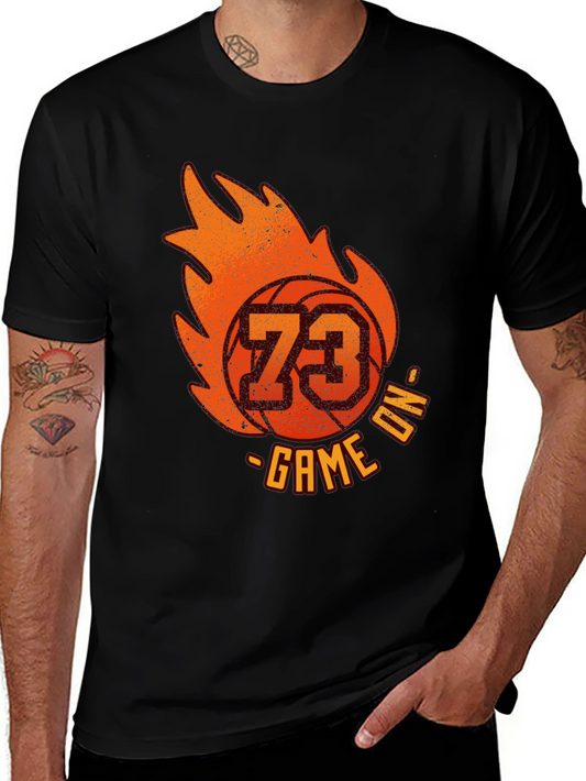 Fiery Basketball T-Shirt - Game On!