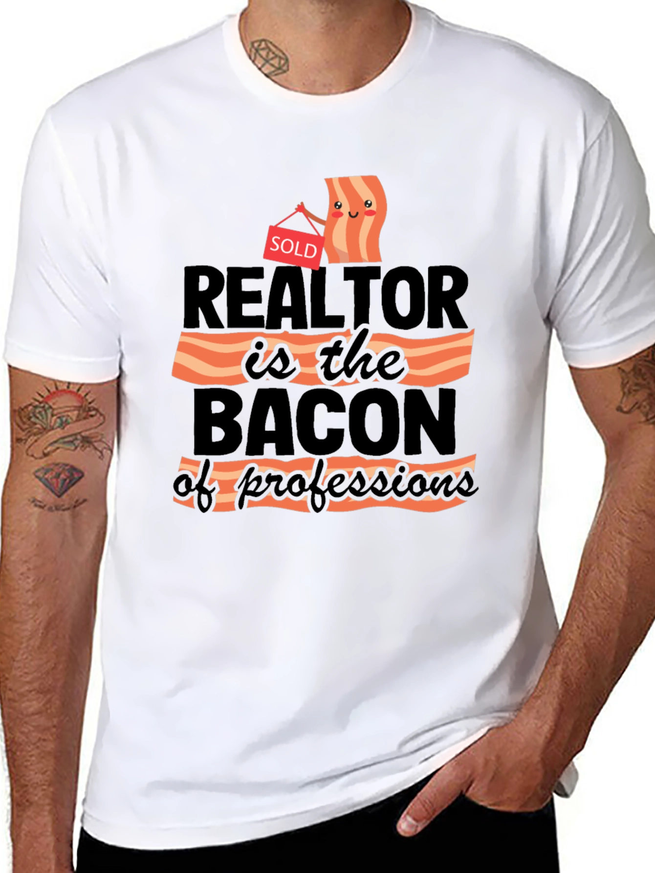 Realtor Bacon of Professions T-Shirt