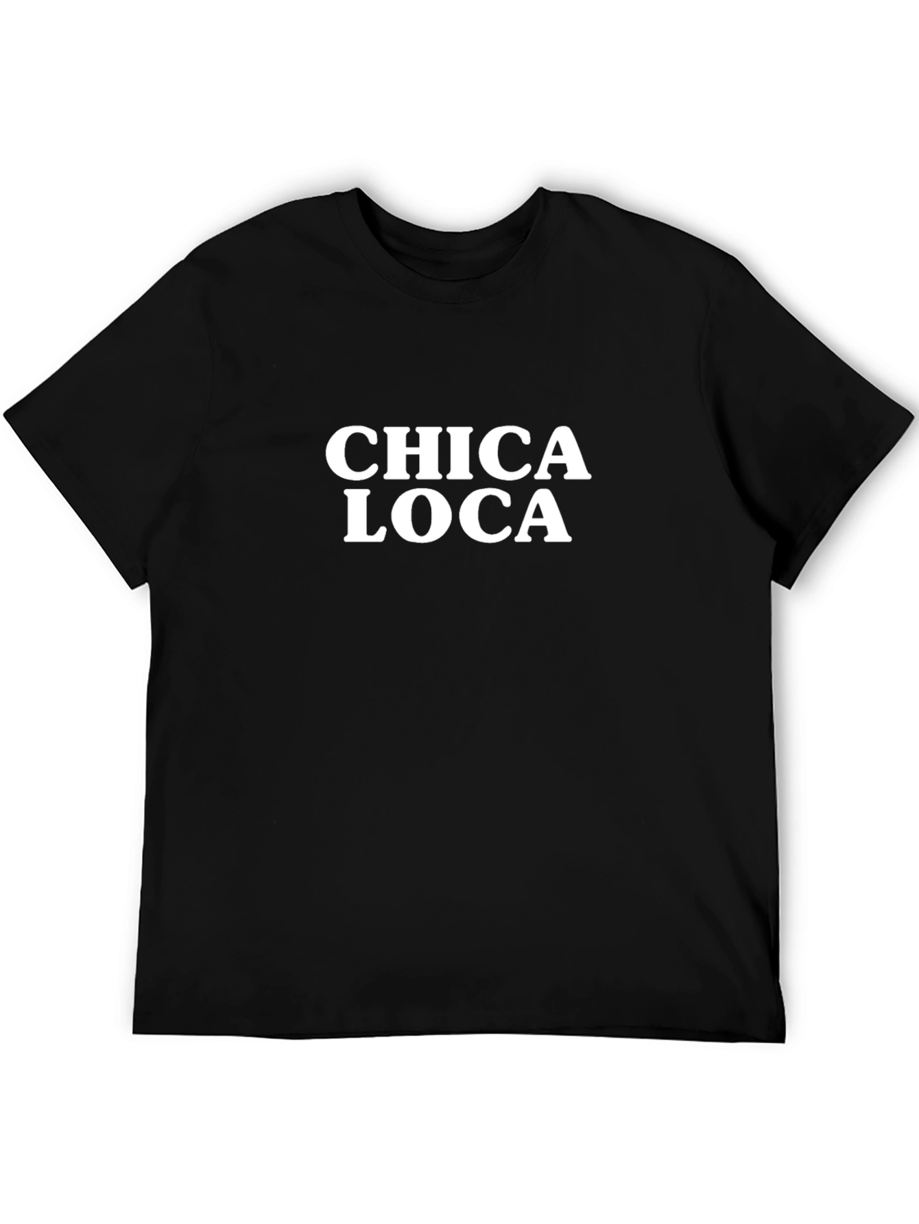 Chica Loca Black Cotton T-Shirt