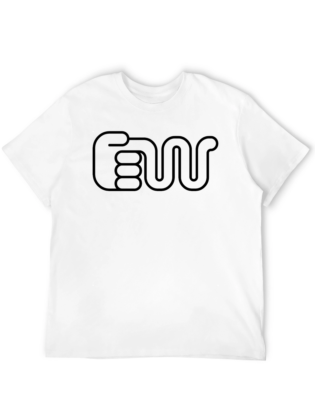 Geometric Fist Snake Graphic Black T-Shirt