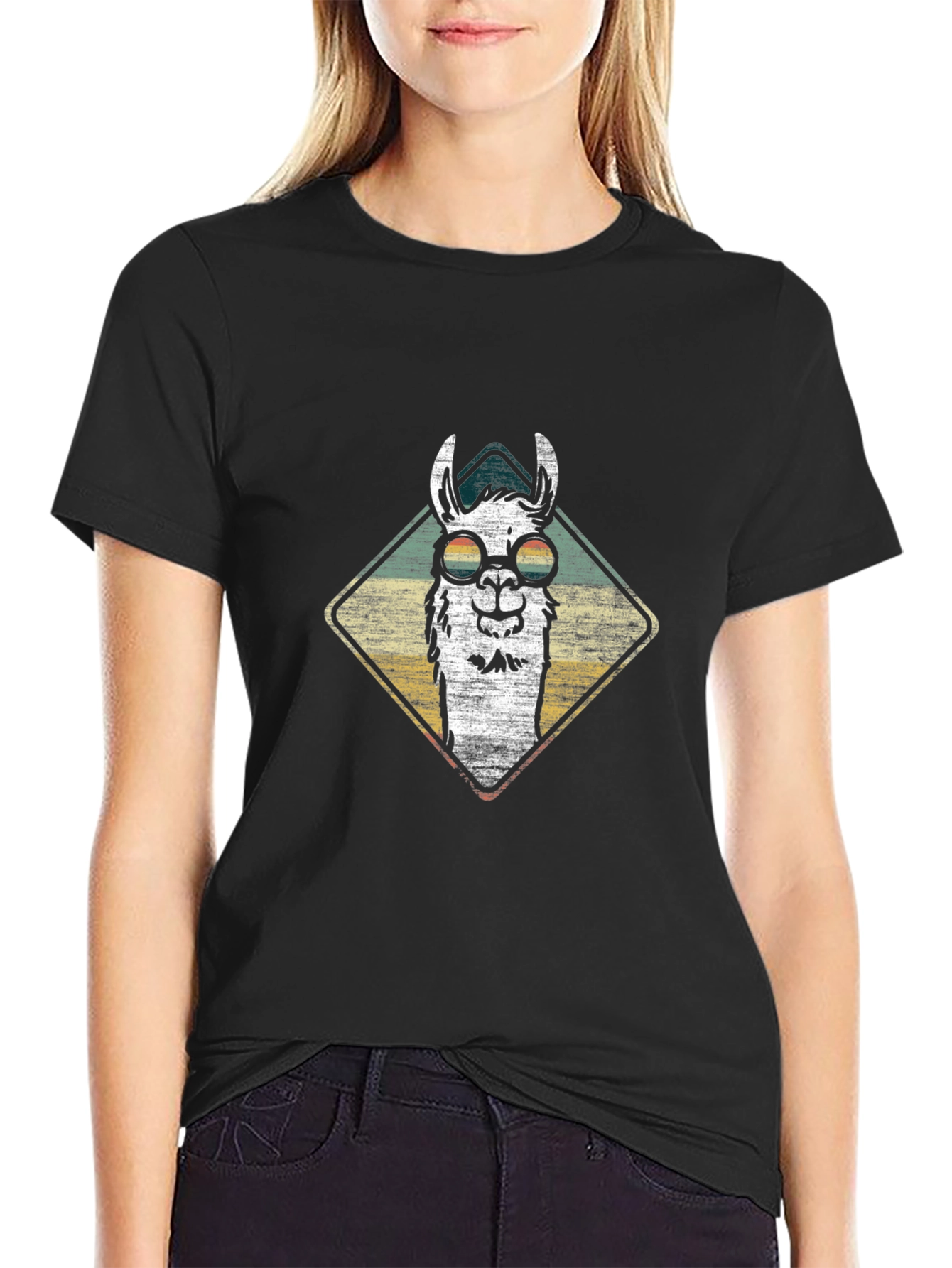 Cool Llama Graphic Tee - Retro Style