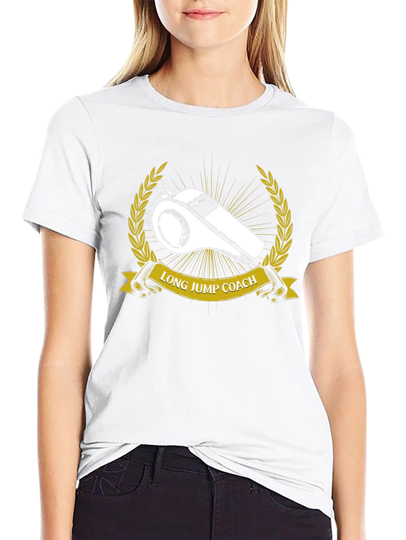 Long Jump Coach Whistle Graphic T-Shirt