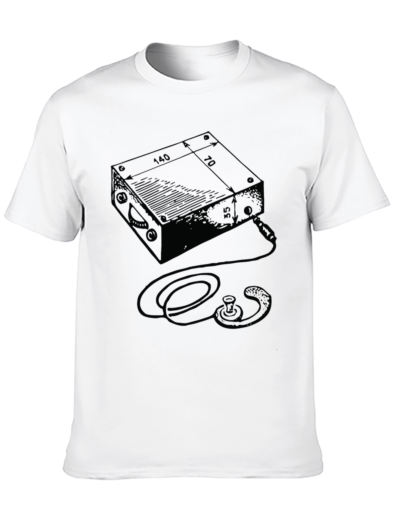 Retro Electronic Box Blueprint T-Shirt
