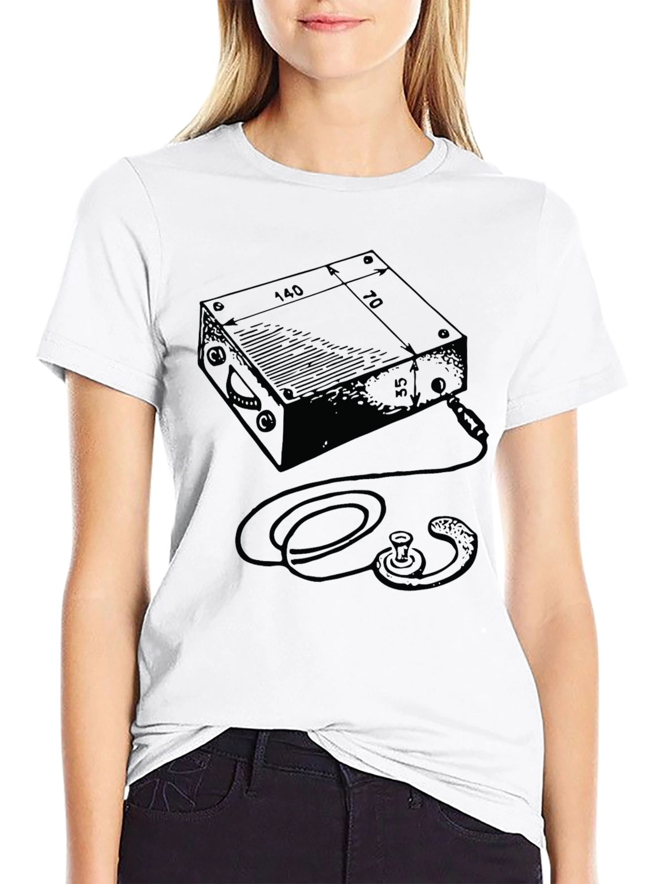 Retro Electronic Box Blueprint T-Shirt
