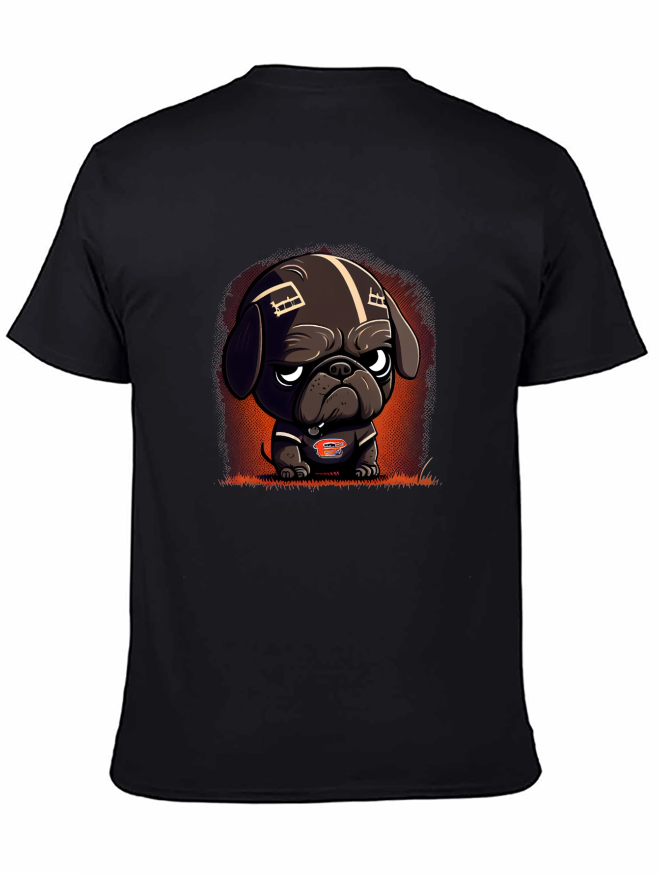 Cartoon Dog Football Fan T-Shirt