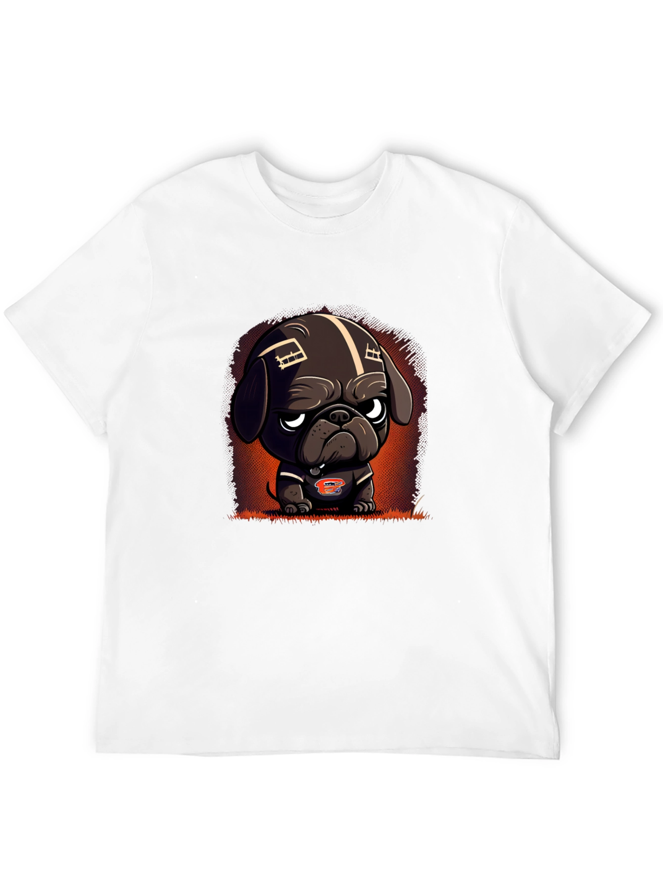 Cartoon Dog Football Fan T-Shirt