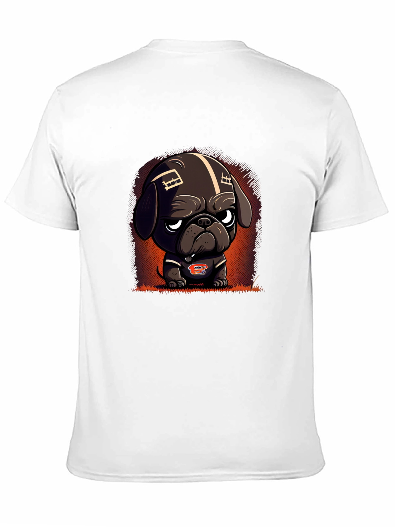 Cartoon Dog Football Fan T-Shirt