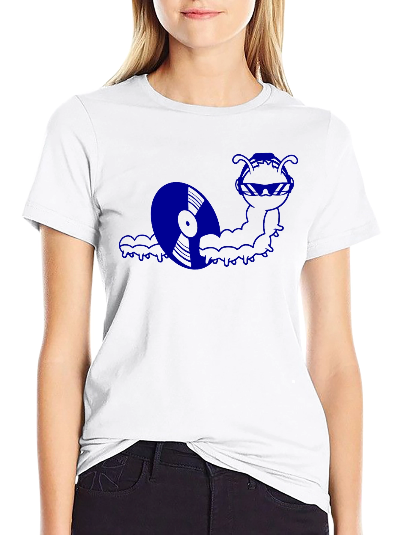 Cool Vinyl Worm Graphic T-Shirt