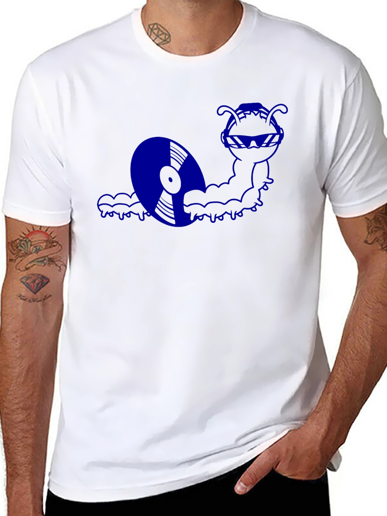 Cool Vinyl Worm Graphic T-Shirt