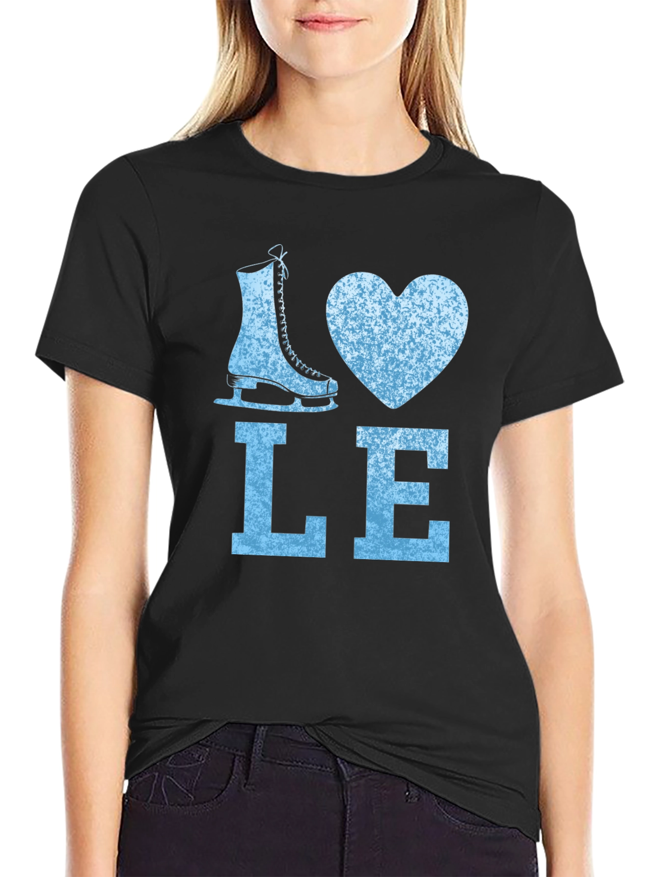 I Love Ice Skating Graphic Tee