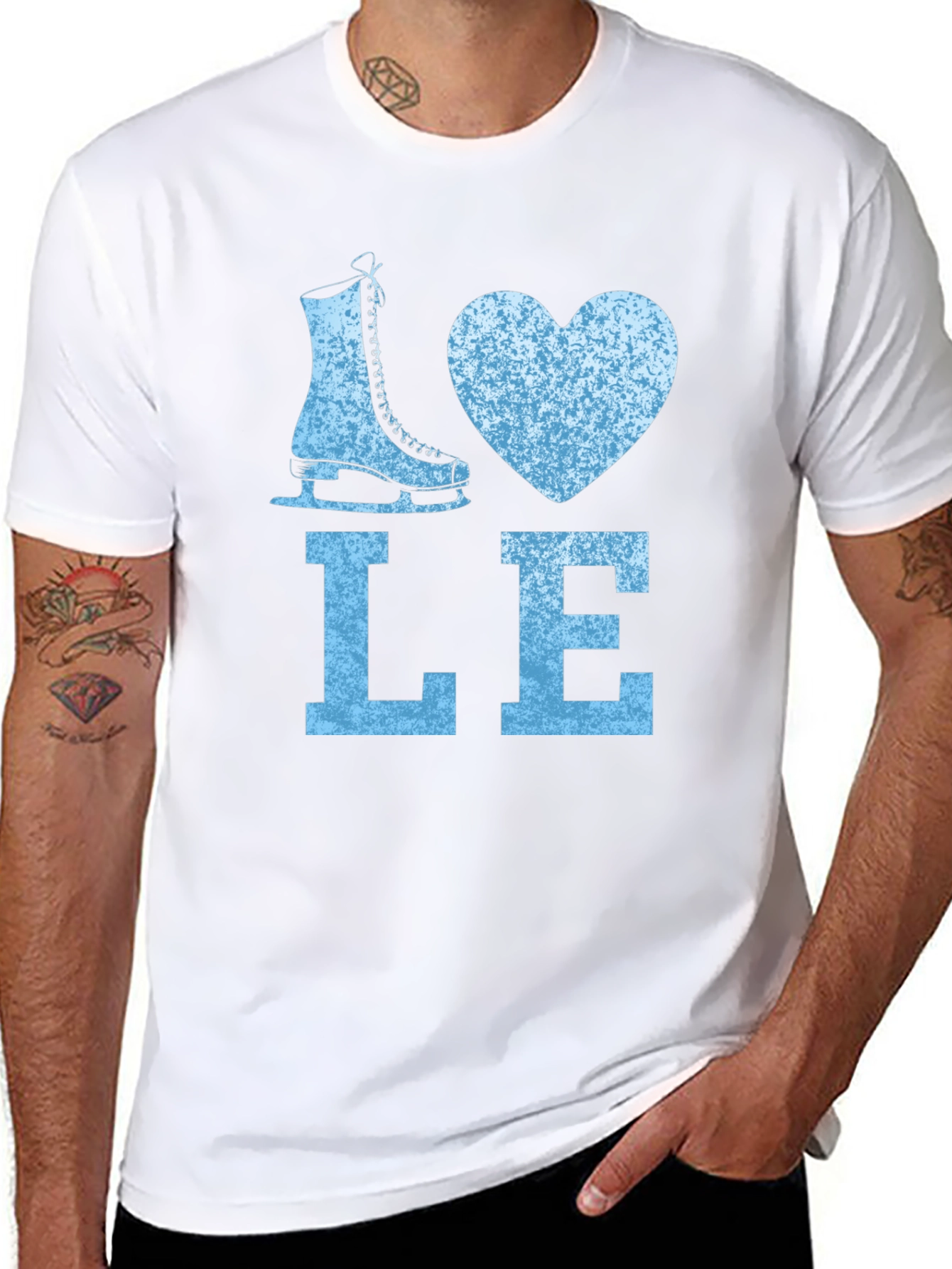 I Love Ice Skating Graphic Tee