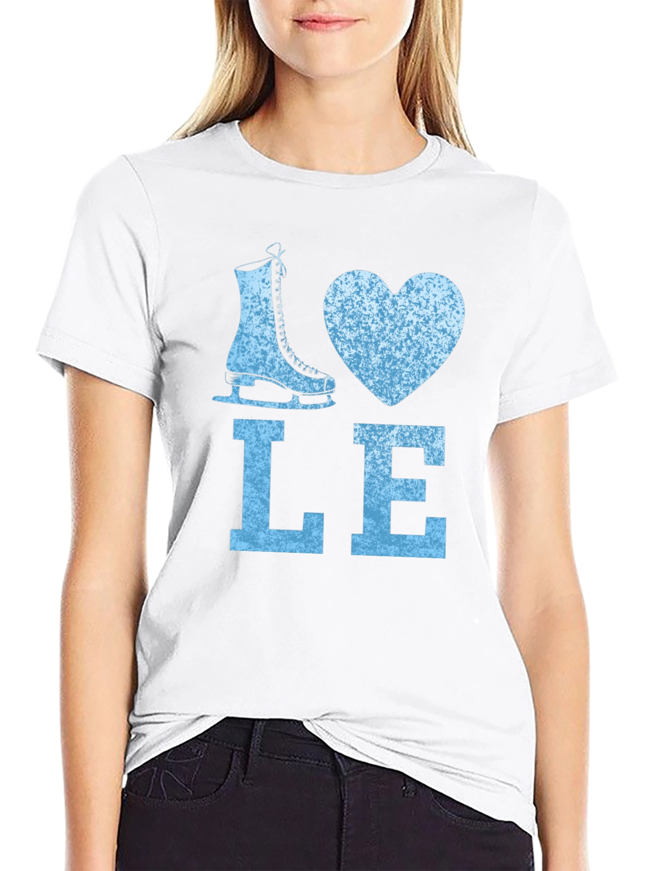 I Love Ice Skating Graphic Tee