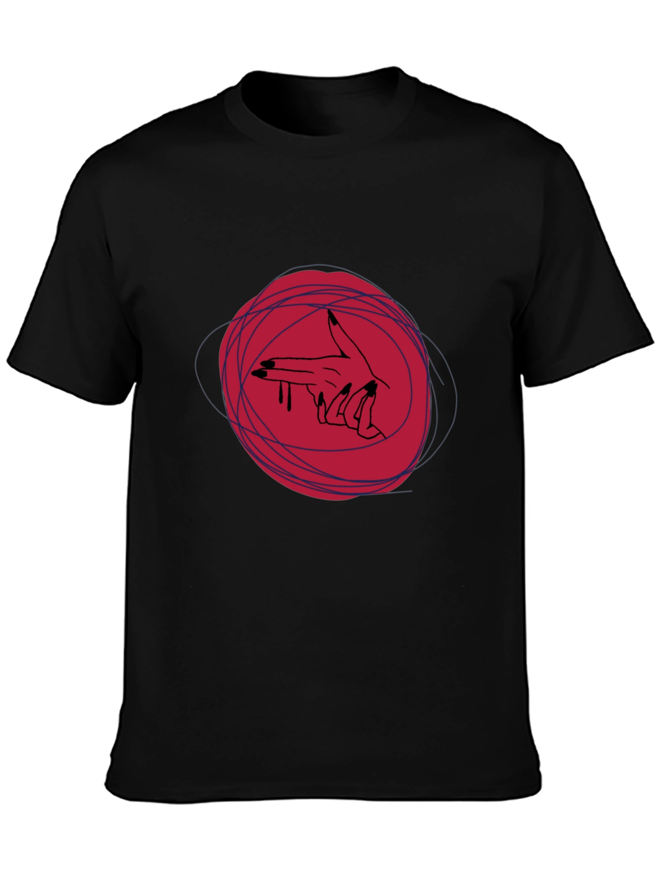Edgy Graphic Tee - Hand Gun Design