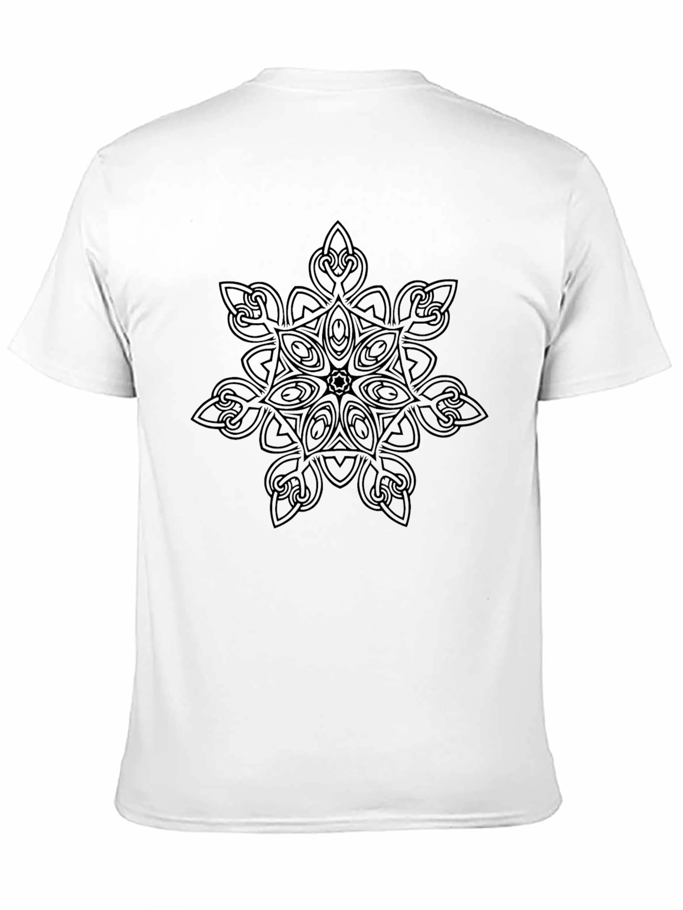 Black T-Shirt with Celtic Knot Mandala