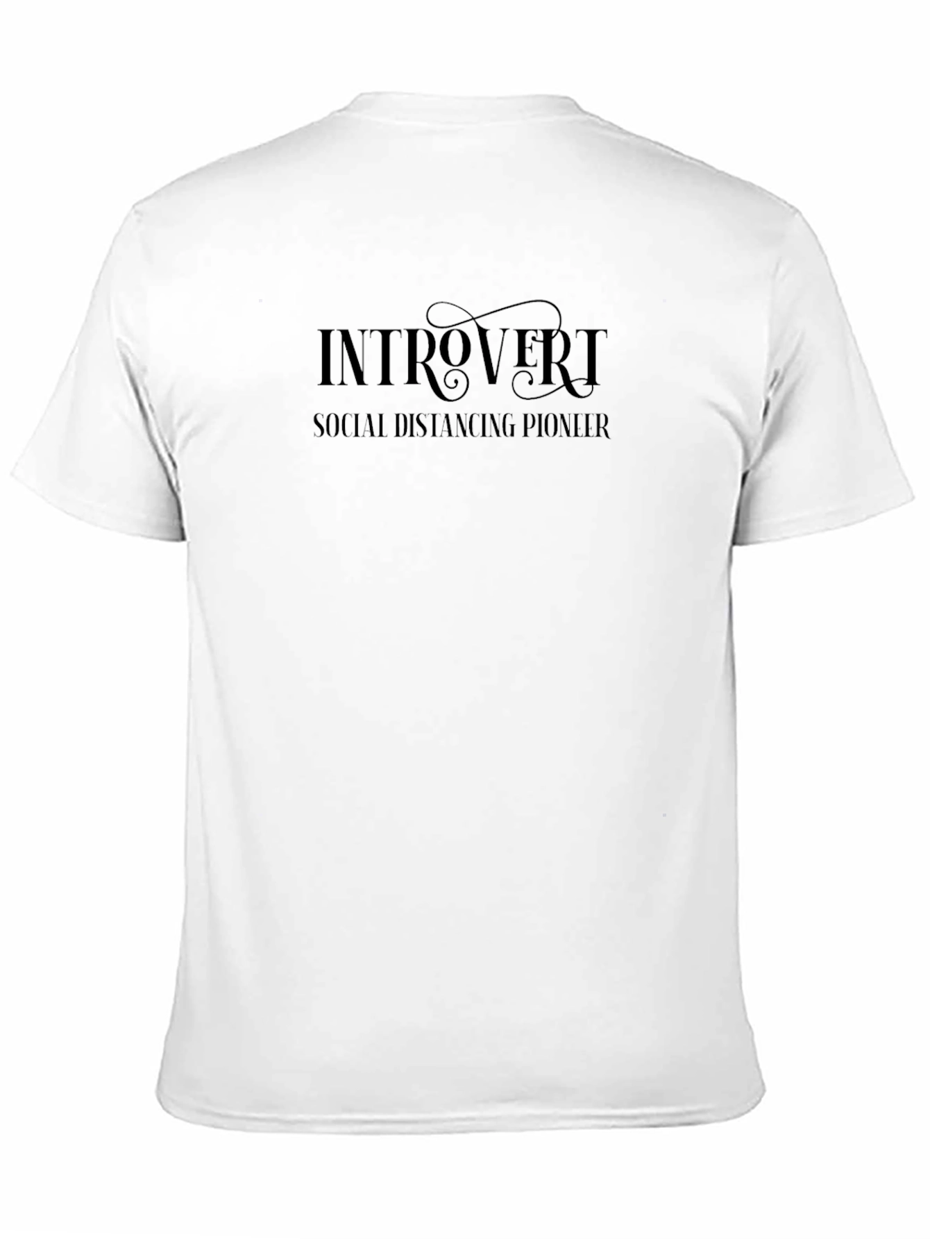 Introvert Social Distancing Pioneer Black T-Shirt