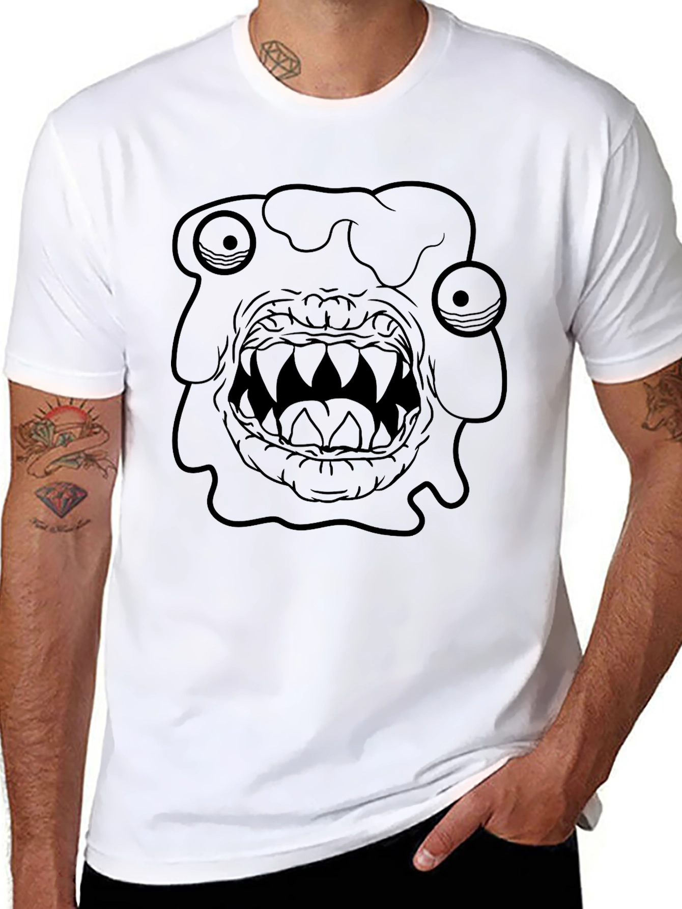 Monster Graphic Black T-Shirt