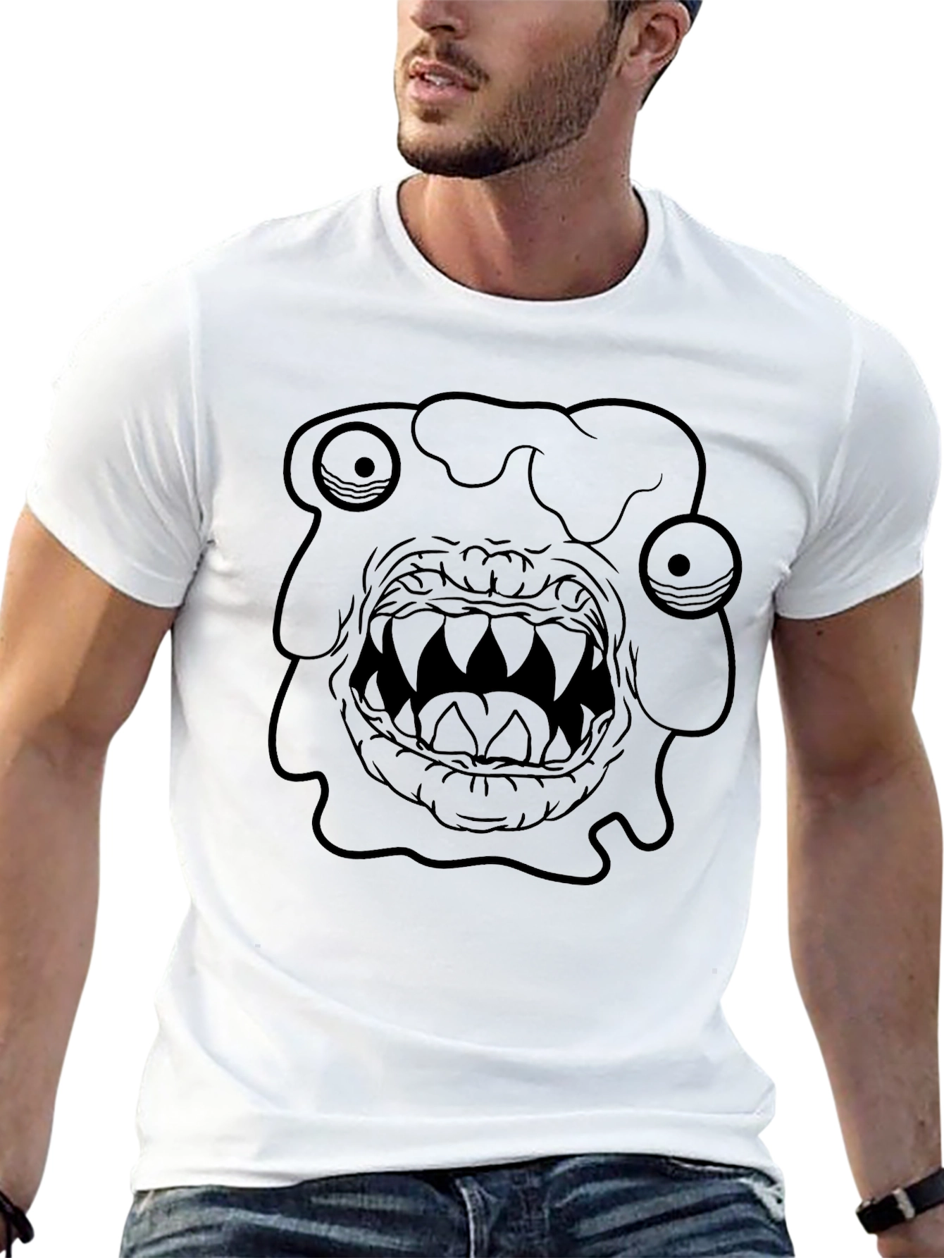 Monster Graphic Black T-Shirt