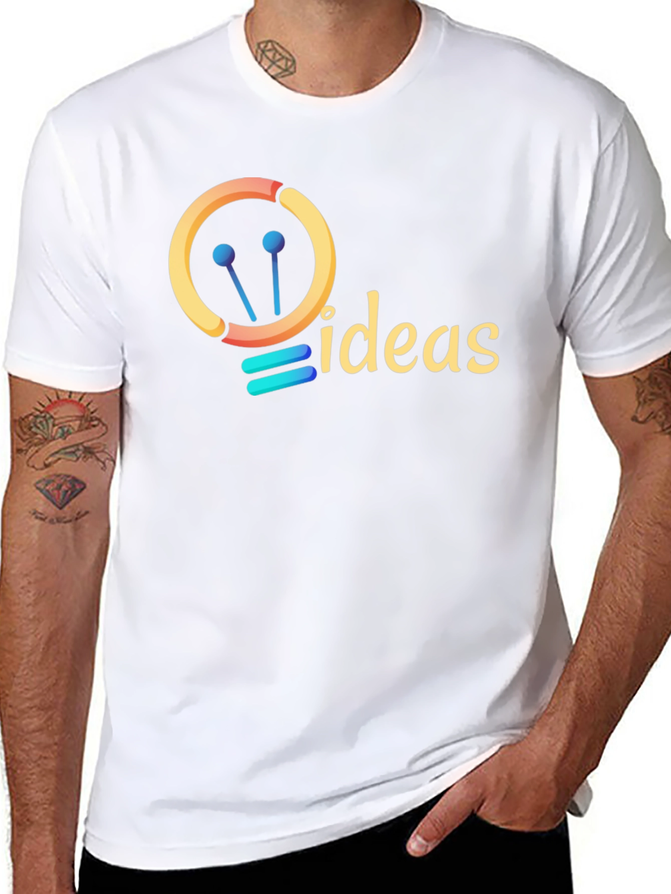 Ideas Graphic Tee - Creative Light Bulb Design