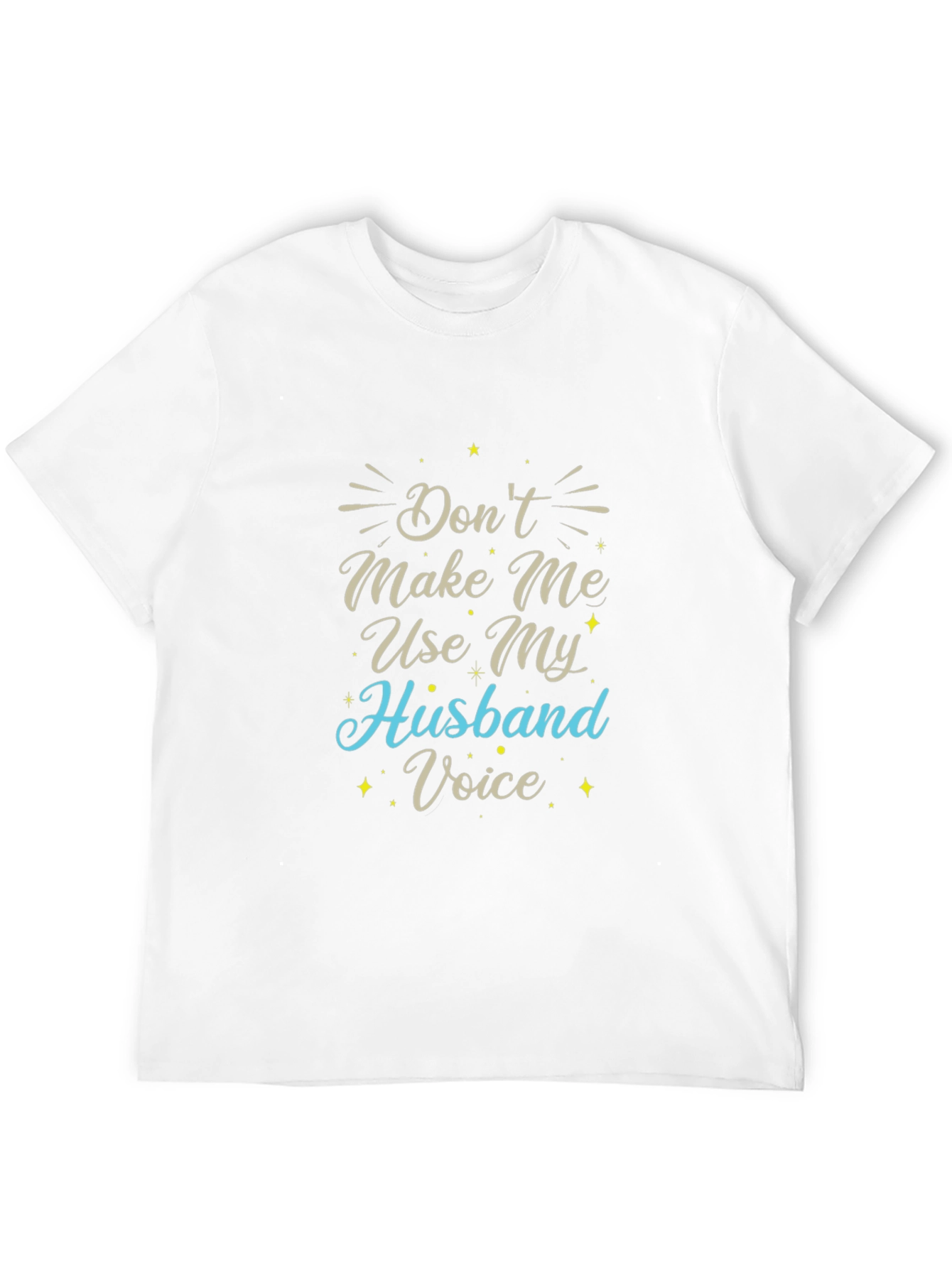 Funny Husband Voice Graphic Tee - Black Cotton T-Shirt