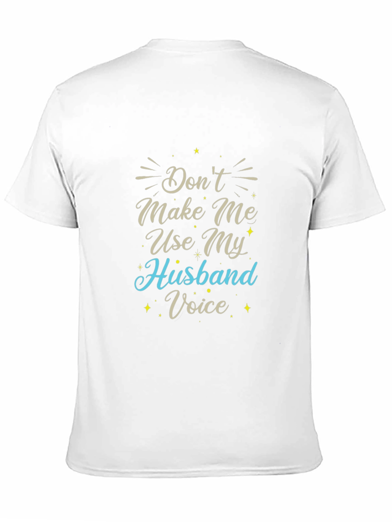 Funny Husband Voice Graphic Tee - Black Cotton T-Shirt