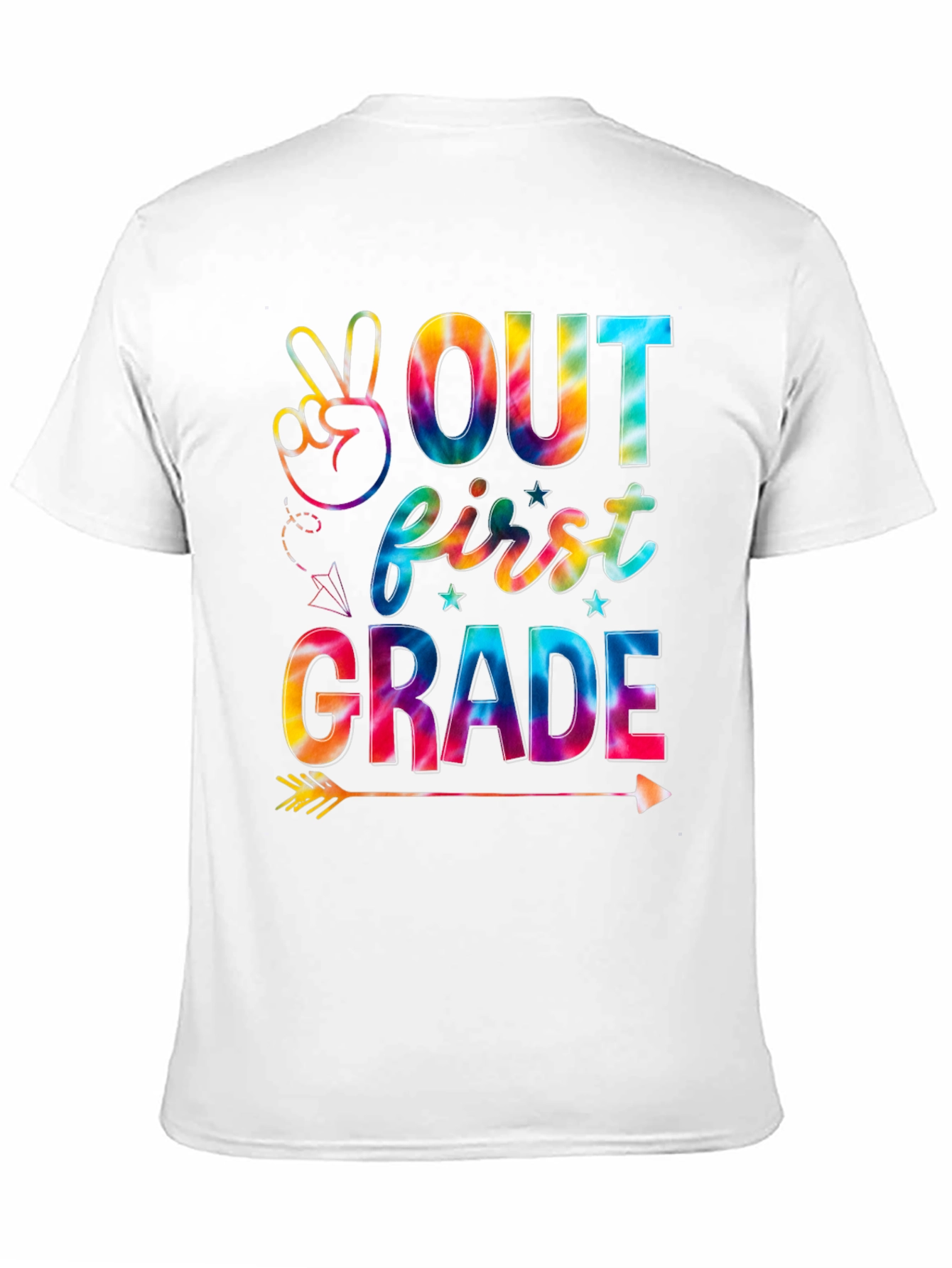 Peace Out First Grade Tie-Dye T-Shirt