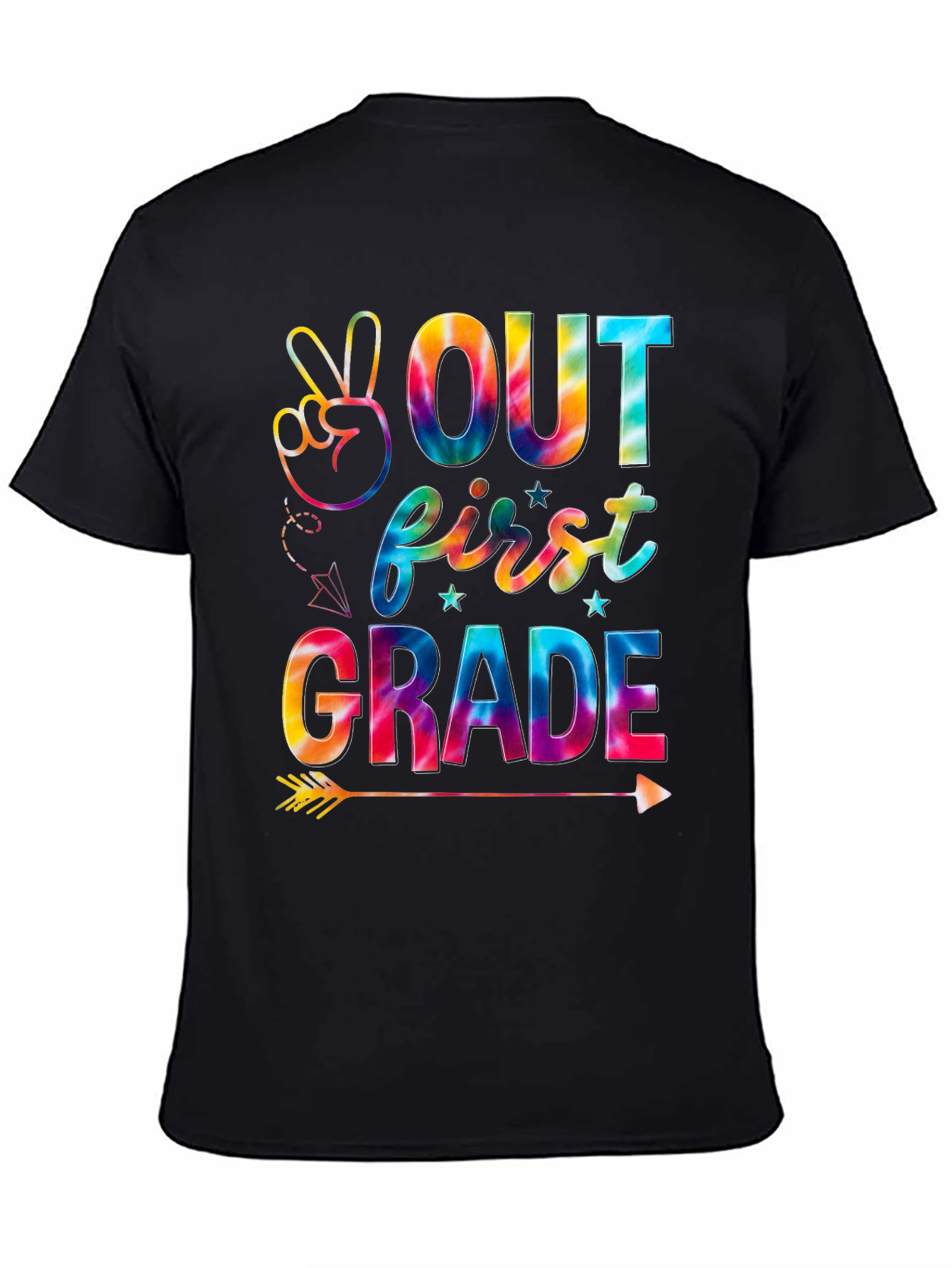 Peace Out First Grade Tie-Dye T-Shirt