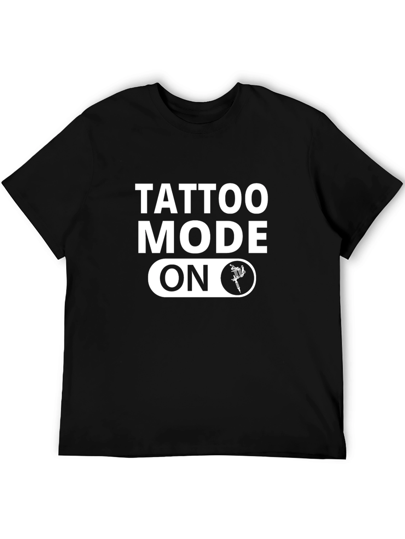 Tattoo Mode On T-Shirt - Stylish Black Graphic Tee