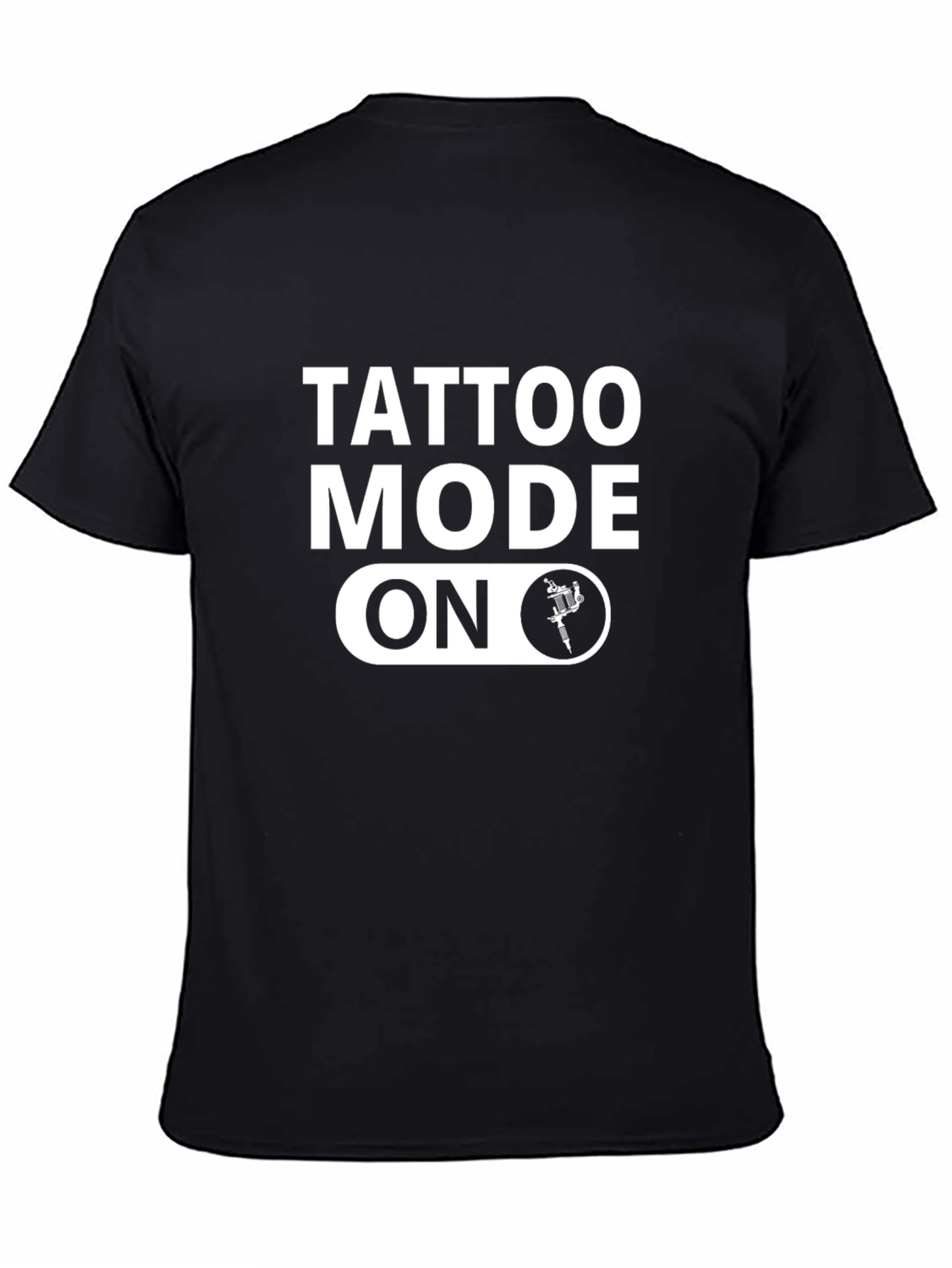 Tattoo Mode On T-Shirt - Stylish Black Graphic Tee