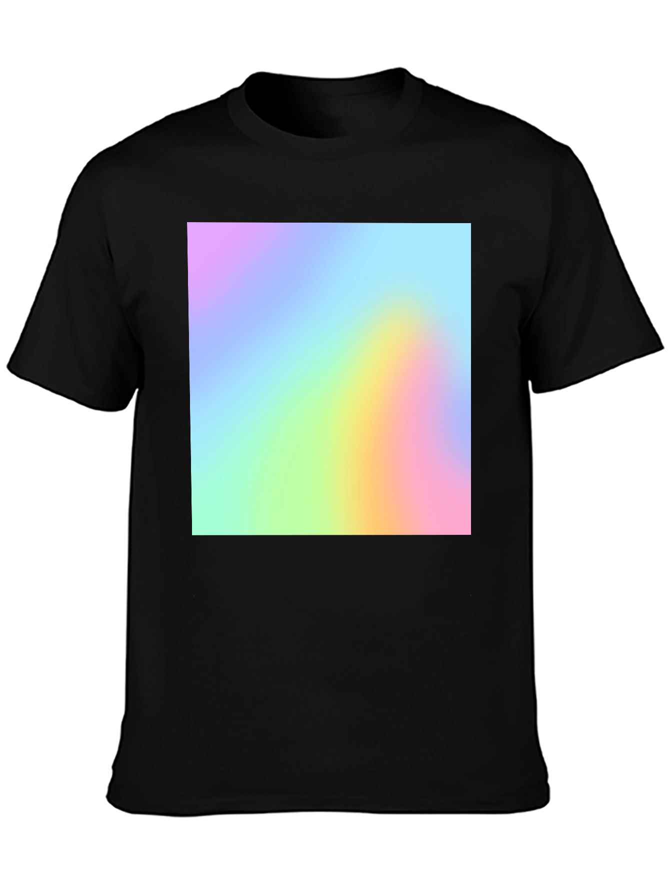 Vibrant Spectrum Graphic Black T-Shirt