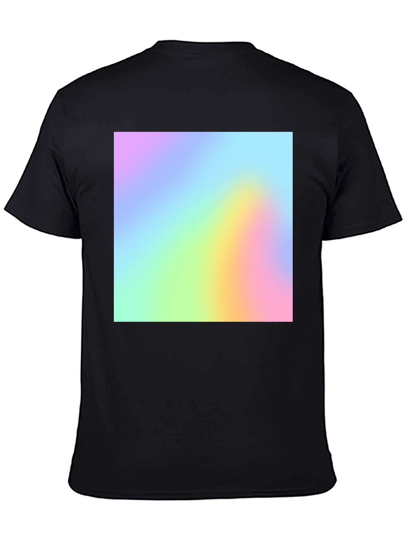 Vibrant Spectrum Graphic Black T-Shirt
