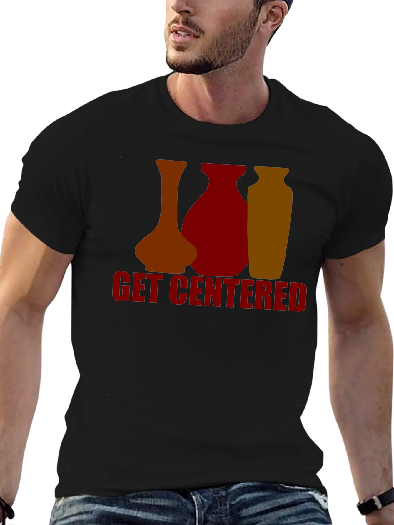 Get Centered Graphic Tee - Pottery Design T-Shirt