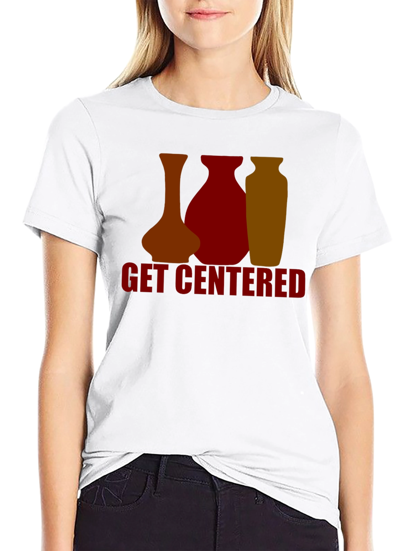 Get Centered Graphic Tee - Pottery Design T-Shirt