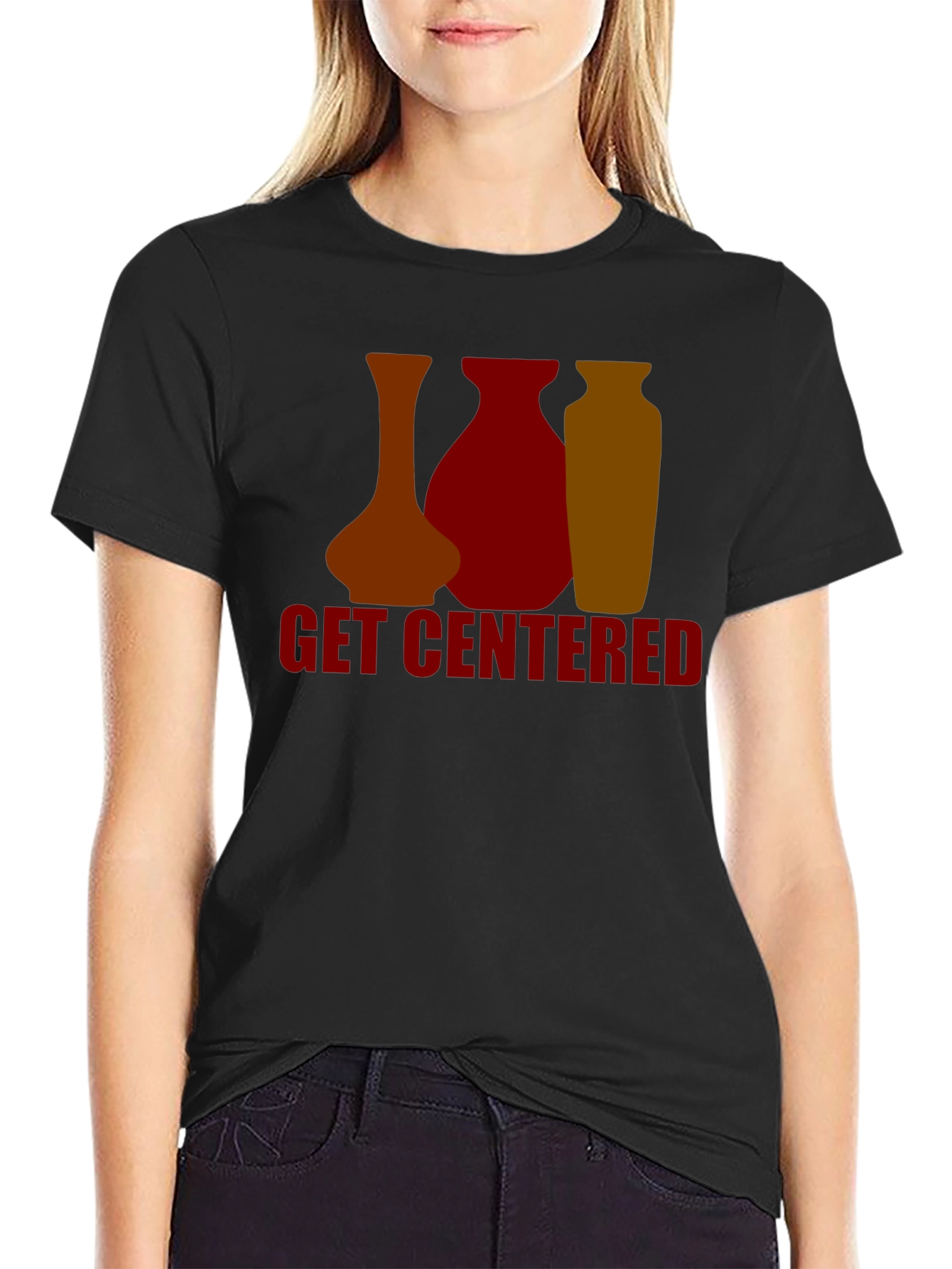 Get Centered Graphic Tee - Pottery Design T-Shirt